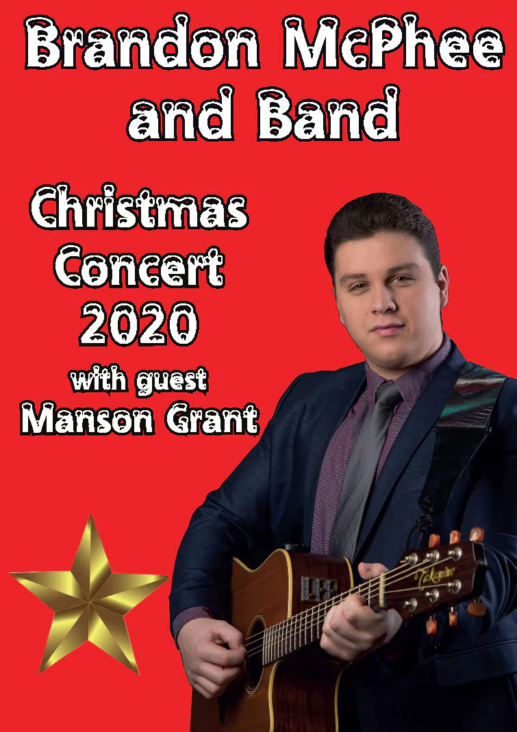 Brandon McPhee and Band. Christmas Concert 2020. With guest Manson Grant. DVD film.